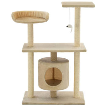 vidaXL Katzen-Kratzbaum Sisal 95cm Beige