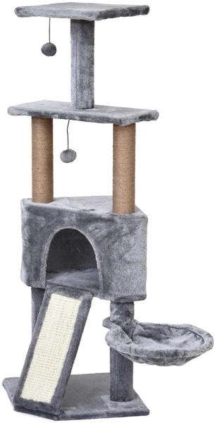Pawhut Katzenbaum mit Hängebett grau