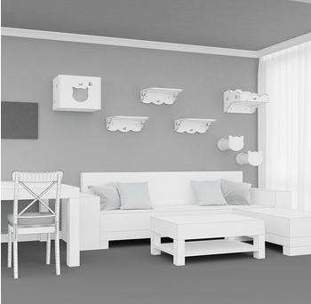 Cats Design Wandpark 7 teilig weiß