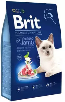 Brit Premium By Nature Cat Sterilised Lamb Trockenfutter 8kg