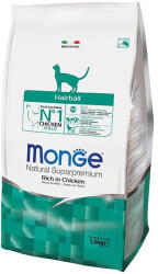 Monge Natural Superpremium Adult Reich an Huhn Hairball Trockenfutter 1,5kg
