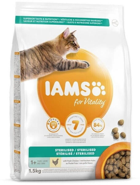 IAMS for Vitality Cat Adult 1+ with chicken dry food 1,5kg