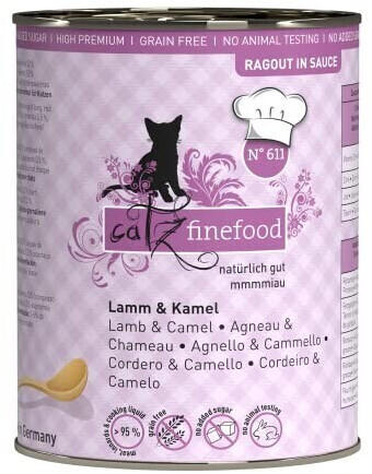 catz finefood Adult Ragout No.611 Lamm & Kamel Katzen-Nassfutter 380g