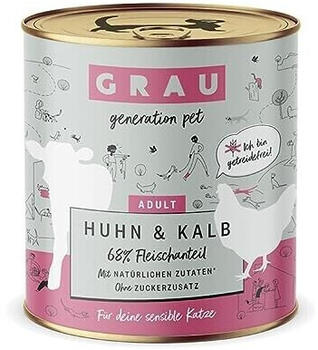 Grau Adult Huhn & Kalb Katzen-Nassfutter 800g