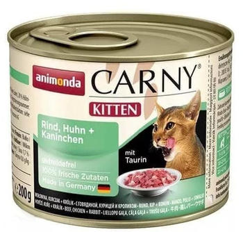 Animonda Carny Kitten Nassfutter Rind, Huhn + Kaninchen 200g