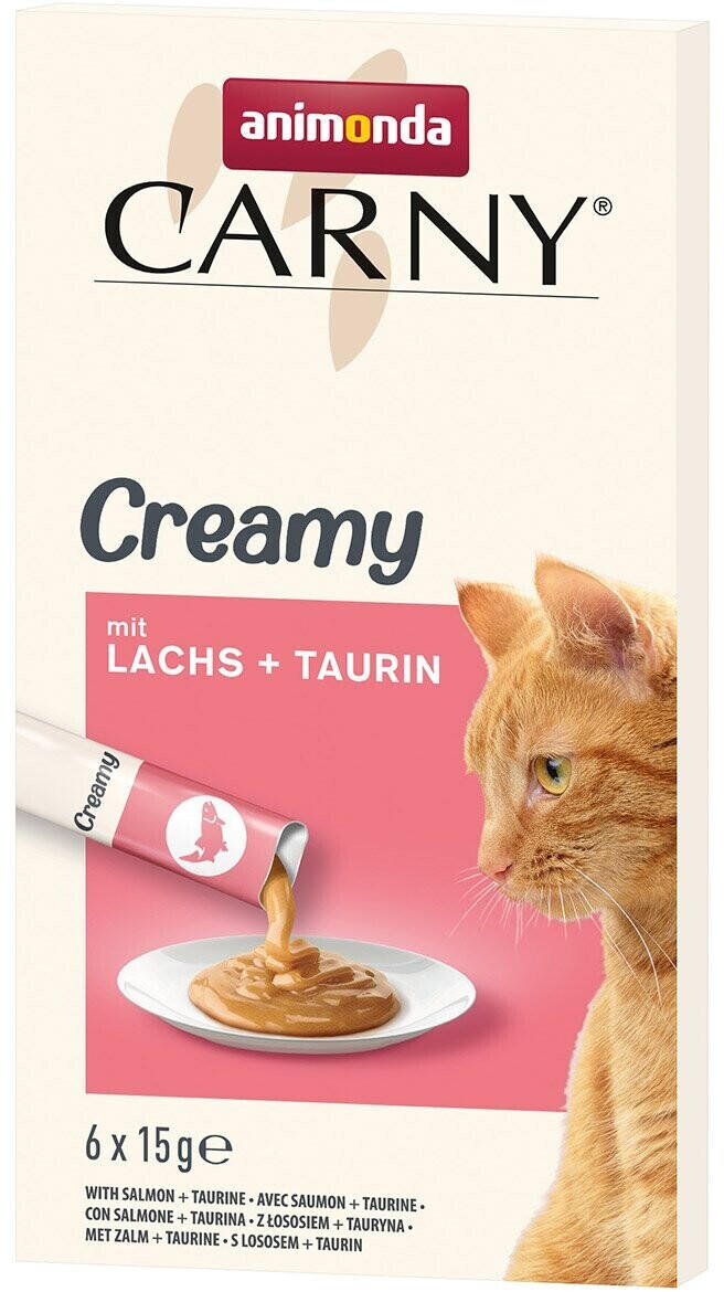 Animonda Carny Creamy Katzensnack mit Lachs + Taurin 6x15g Test TOP  Angebote ab 6,99 € (Oktober 2023)