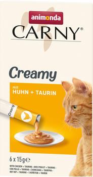 Animonda Carny Creamy Katzensnack mit Huhn + Taurin 6x15g
