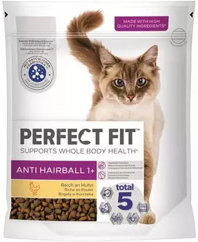 Perfect Fit Anti Hairball 1+ Katzen-Trockenfutter Reich an Huhn 750g Perfect Fit Anti Hairball 1+ Katzen-Trockenfutter Reich an Huhn 750g