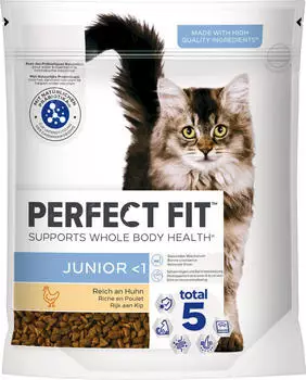 Perfect Fit Junior <1 Katzen-Trockenfutter Reich an Huhn 750g