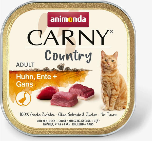 Animonda Carny Country Adult Katzen-Nassfutter Huhn, Ente + Gans100g