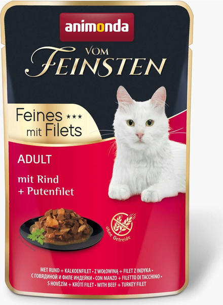 Animonda Vom Feinsten Katzen-Nassfutter mit Rind + Putenfilet 85g