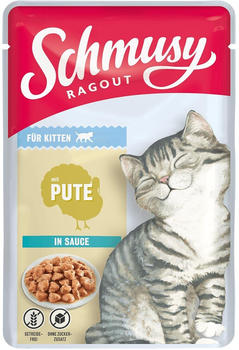 Schmusy Kitten Ragout in Sauce Nassfutter Pute 100g