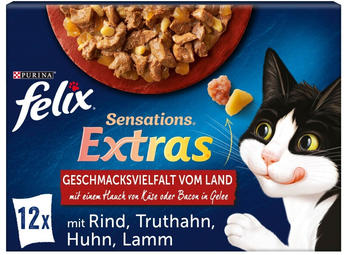 Felix Sensations Extras Geschmacksvielfalt vom Land in Gelee 12x85g
