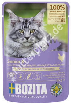 Bozita Häppchen in Soße Senior Katzen-Nassfutter mit viel Huhn 85g