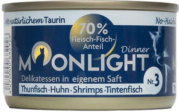 Moonlight Dinner Nr. 3 Nassfutter Thunfisch, Huhn, Shrimps und Tintenfisch 80g