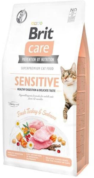 Brit Care Cat Sensitiv Healthy Digestion & Delicate Taste Trockenfutter Pute & Lachs 7kg