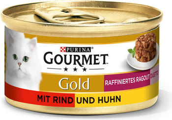 Gourmet Gold Raffiniertes Ragout Duo mit Rind und Huhn 85g