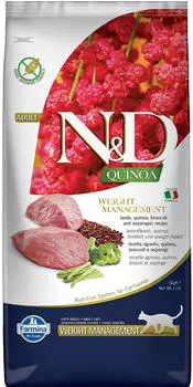 Farmina N&D Quinoa Weight Management Cat Trockenfutter Lamm 5kg