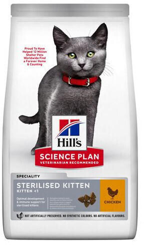 Hill's Science Plan Feline Sterilised Kitten Chicken 10kg