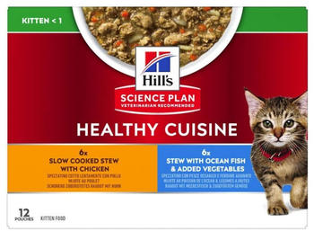 Hill's Science Plan Healthy Cuisine Kitten Nassfutter Huhn/Seefisch 12x80g