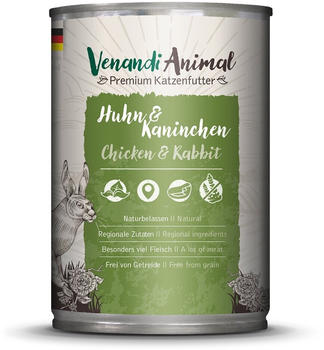 Venandi Animal Nassfutter Huhn & Kaninchen 6x400g