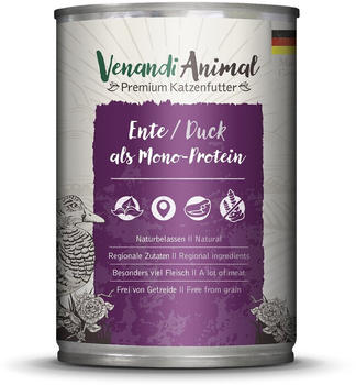 Venandi Animal Monoprotein Nassfutter Ente 12x400g
