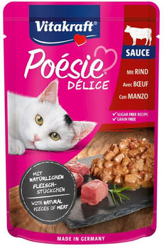 Vitakraft Poésie Délice Katze Nassfutter mit Rind in Sauce 85g