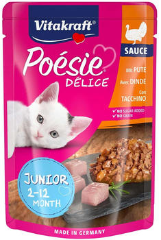 Vitakraft Poésie Délice Junior Katze Nassfutter mit Pute in Sauce 85g
