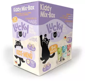 Lucky Lou Kiddy Mix-Box Nassfutter Kitten 6x125g 5+1