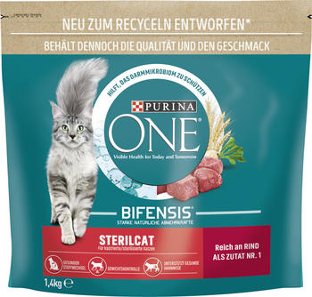 Purina One Bifensis Sterilcat Rind Katzen-Trockenfutter 1,4kg