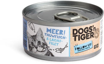 Dogs´n Tiger Meer! Katze Nassfutter Thunfisch & Lachsfilet 70g