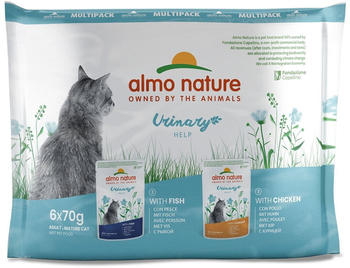 Almo Nature Urinary Help Multipack Katze Nassfutter Fisch & Huhn 6x70g