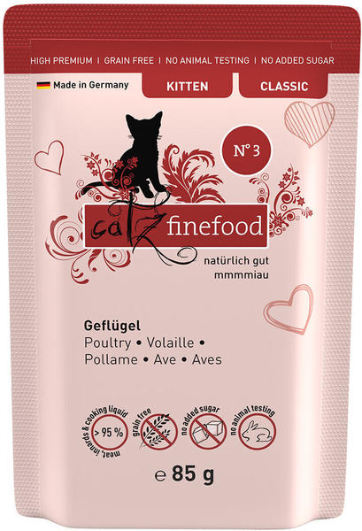 catz finefood Classic Kitten No 03 Nassfutter Geflügel 85g