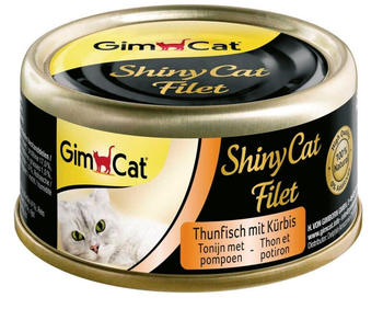 GimCat ShinyCat Filet Nassfutter Thunfisch mit Kürbis 70g