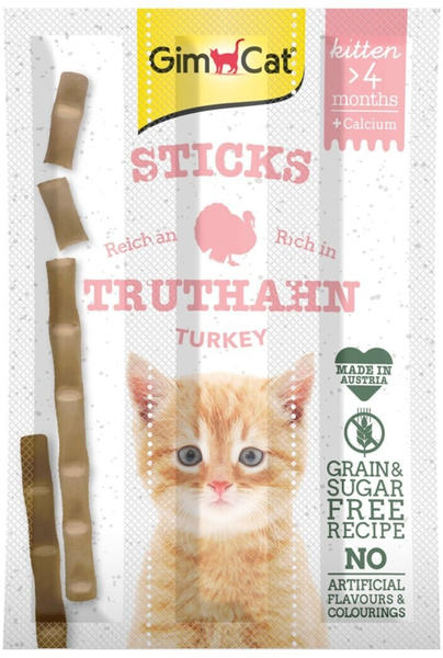 GimCat Kitten Sticks Kaustangen Truthahn 12g