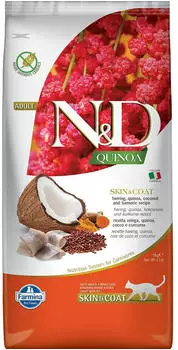 Farmina N&D Quinoa Skin & Coat Katze Trockenfutter Hering & Kokosnuss 5kg Farmina N&D Quinoa Skin & Coat Katze Trockenfutter Hering & Kokosnuss 5kg