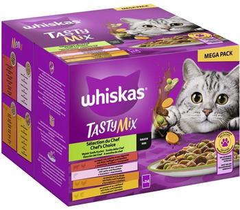 Whiskas TASTY MIX Mega Pack Katze Nassfutter Chef's Choice in Sauce 24x85g