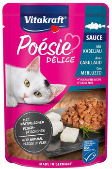 Vitakraft Poésie Délice Katze Nassfutter mit Kabeljau in Sauce 85g