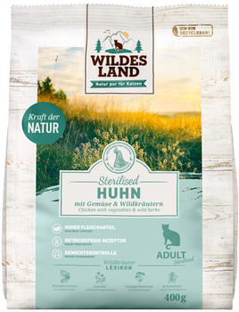 Wildes Land Classic Adult Katzen Trockenfutter Sterilised Huhn 400g