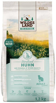 Wildes Land Classic Adult Katzen Trockenfutter Sterilised Huhn 1,2kg