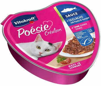 Vitakraft Poésie Création Katze Nassfutter Seelachs mit Pasta & Tomate 85g