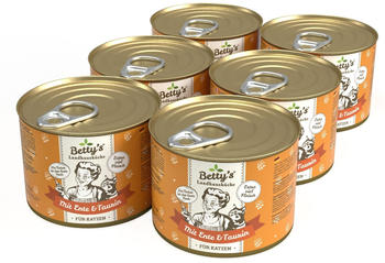 Betty's Landhausk&uuml;che Katzen-Nassfutter mit Ente & Taurin 6x200g