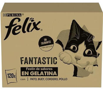 Felix So gut wie es aussieht Gemischte Vielfalt in Gelee Rind, Huhn, Ente, Lamm 120x85g Felix So gut wie es aussieht Gemischte Vielfalt in Gelee Rind, Huhn, Ente, Lamm 120x85g