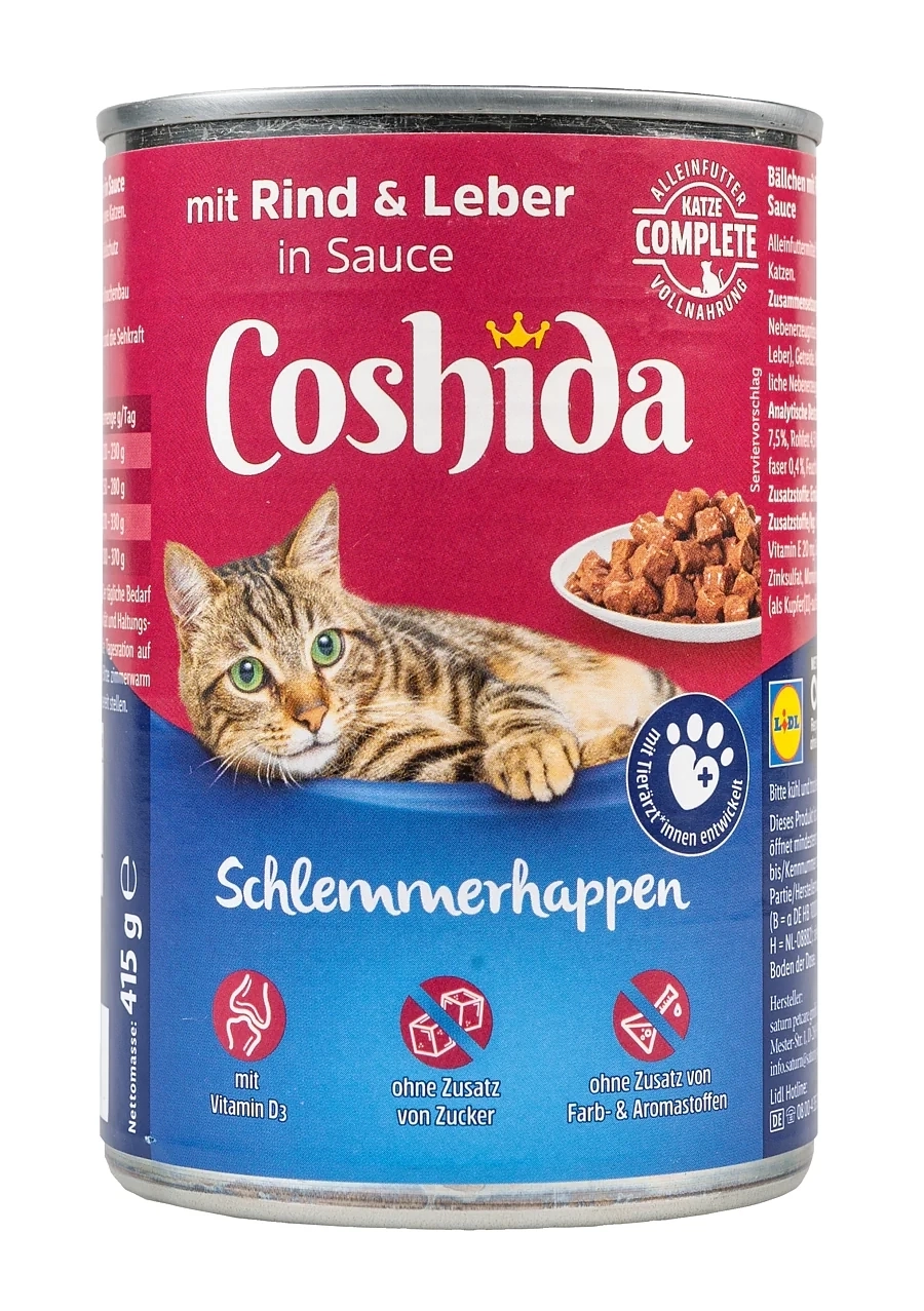 Lidl Coshida Schlemmerhappen mit Rind & Leber in Sauce