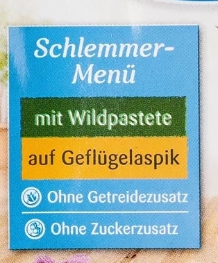 Winston Schlemmer-Menü Katze Nassfutter mit Wildpastete auf Geflügelaspik 100g