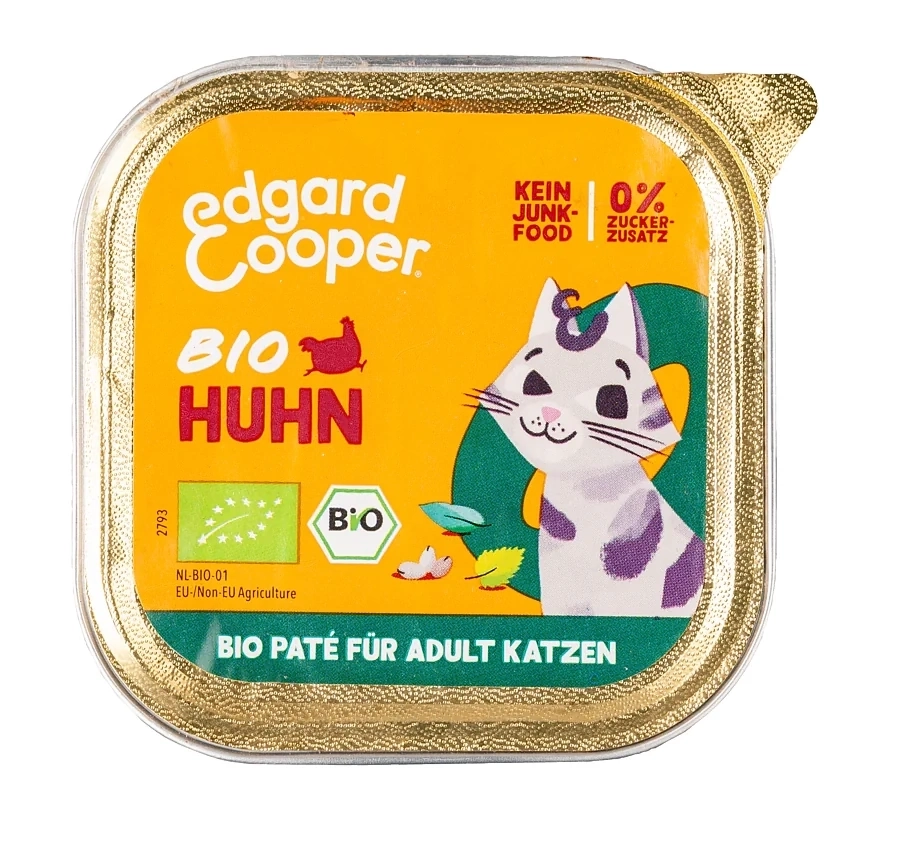 Edgard Cooper Bio-Paté für Adult Katzen Huhn Bio