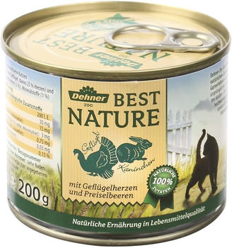 Dehner Best Nature Adult Geflügelherzen & Kaninchen 200g