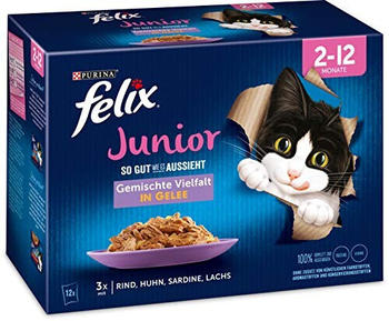 Felix So gut wie es aussieht Junior Gemischte Vielfalt in Gelee 6x12 Beutel mit 85g