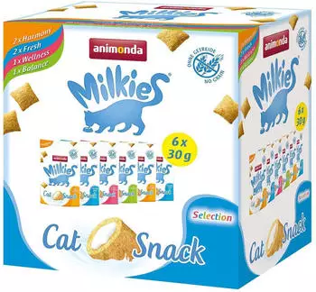 Animonda Milkies Adult Milchsnack Selection Multipack Katze 6x30g