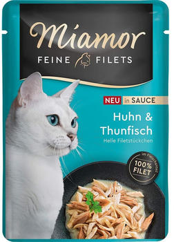 Miamor Feine Filets in Sauce Nassfutter Huhn und Thunfisch Frischebeutel 100g Miamor Feine Filets in Sauce Nassfutter Huhn und Thunfisch Frischebeutel 100g